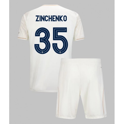 Fotbalové Dres Nottingham Forest Oleksandr Zinchenko #35 Dětské Venkovní 2025-26 Krátký Rukáv (+ trenýrky)